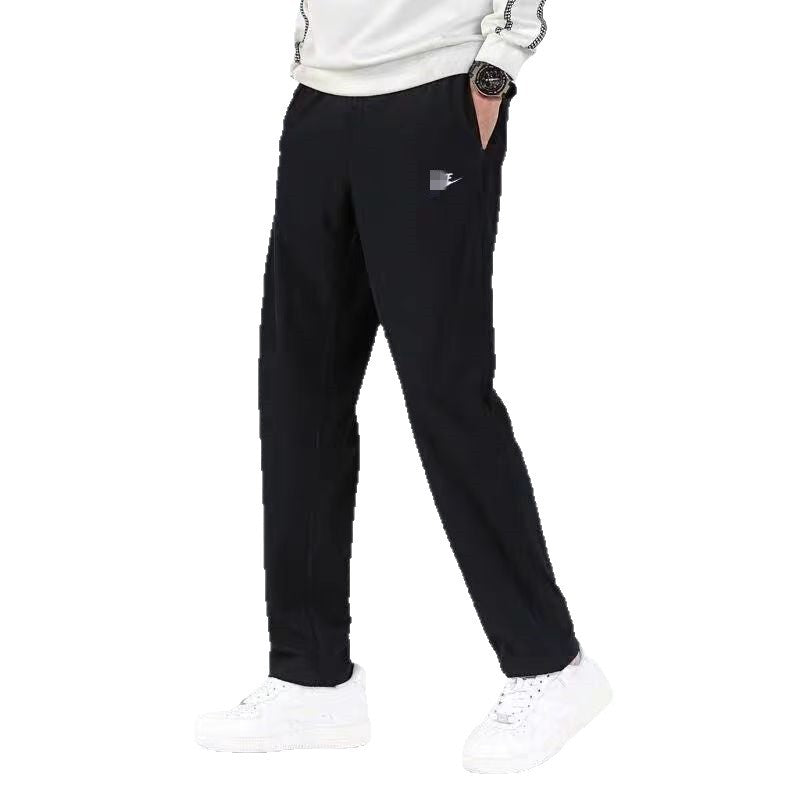 Nike Sweatpants men's & womens spring and autumn couples knitted slacks, women's loose straight pants, breathable and comfortable, cotton versatile pants