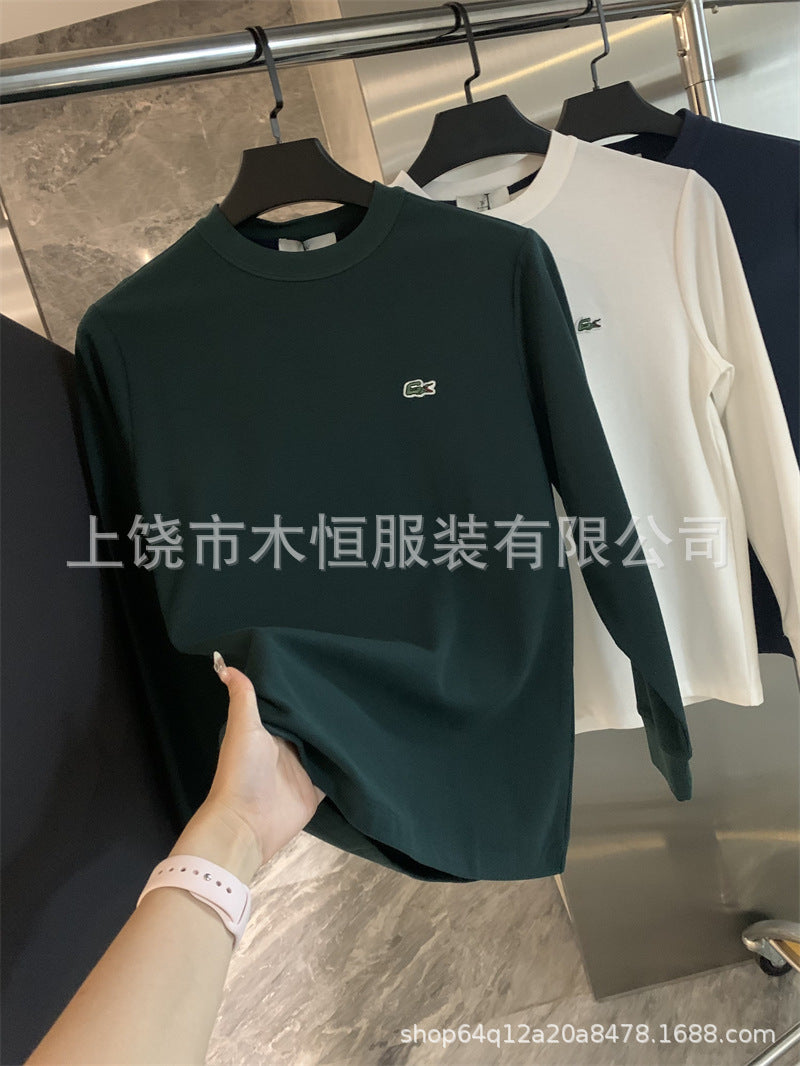 Explosive offline 299! Exquisite embroidery four seasons men's crew neck long-sleeved sweatshirt base shirt trend