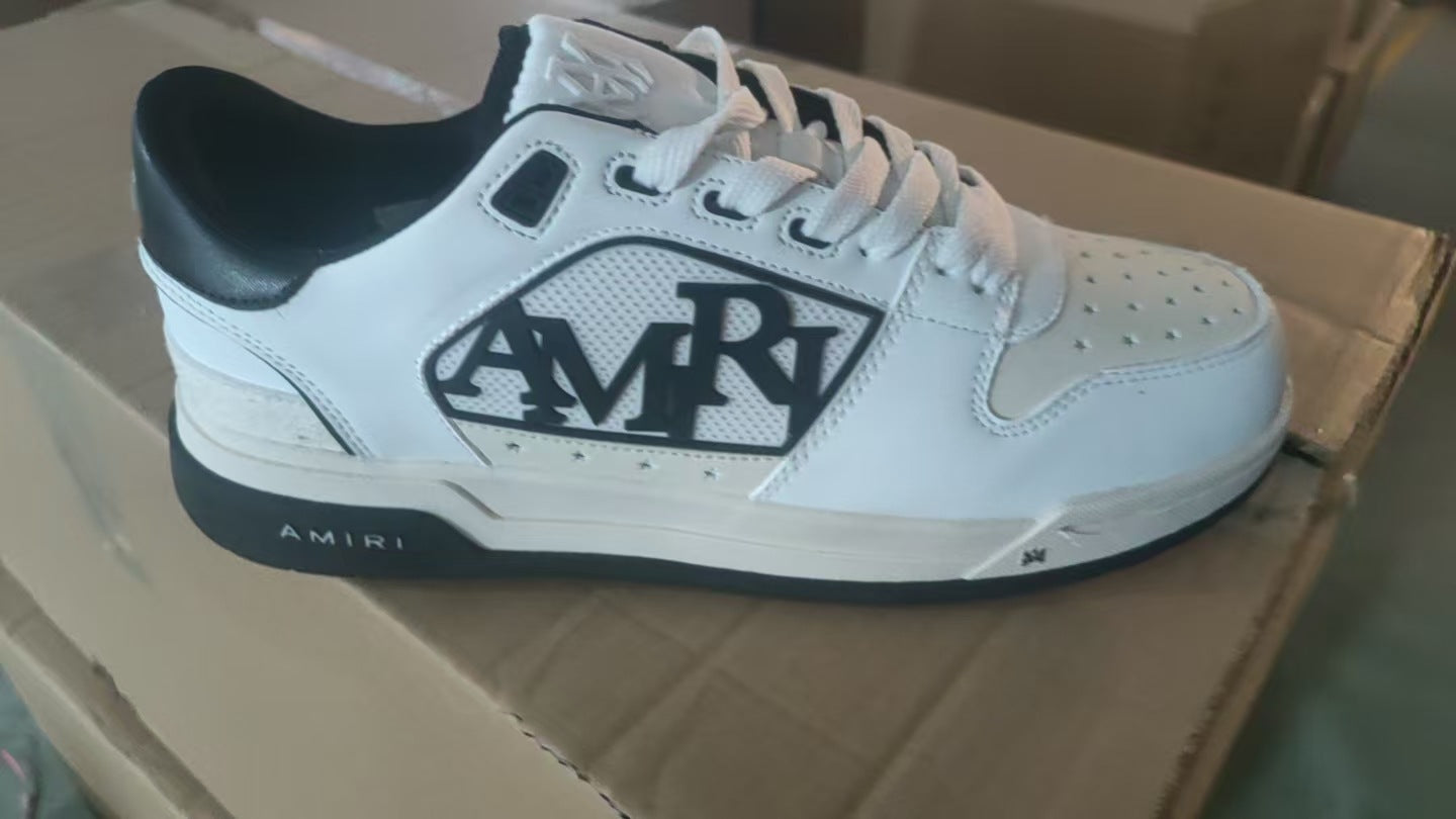 AMIRI Retro distressed spliced board shoes, niche design, low-top casual shoes, student party daily versatile sneakers