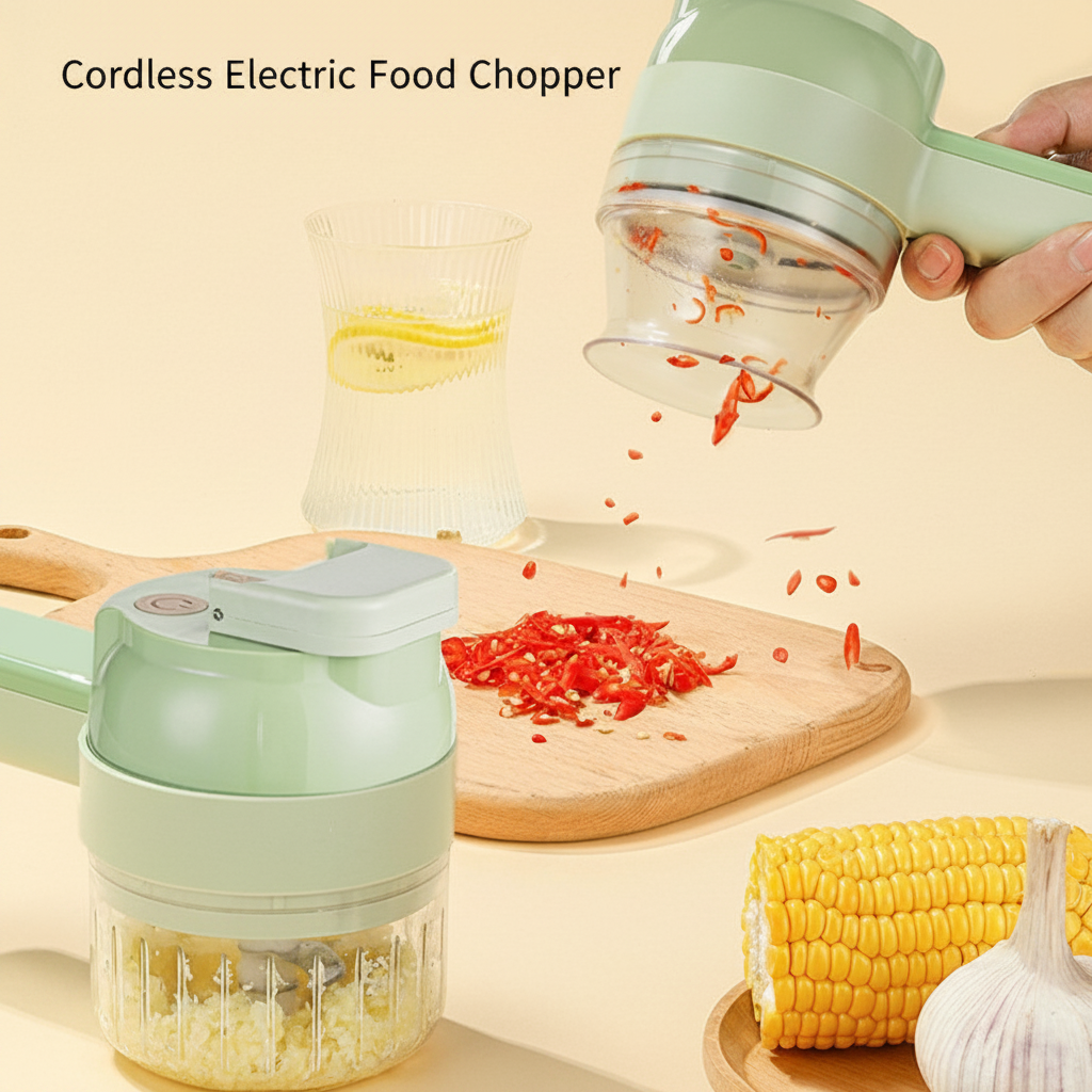 Vegetable cutter multi-functional home cooking food machine new cordless electric dicer to make garlic meat foam