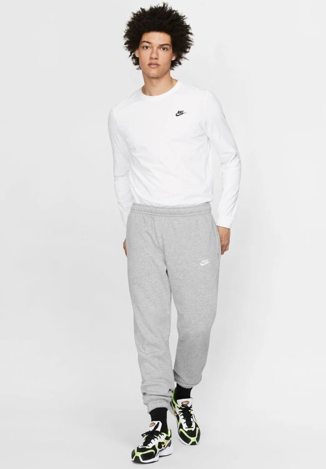 Nike Sweatpants men's & womens spring and autumn couples knitted slacks, women's loose straight pants, breathable and comfortable, cotton versatile pants