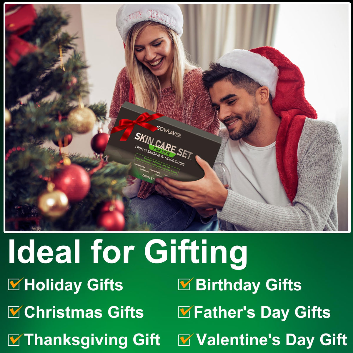 Gifts for Men,Skin Care for Men,Hydrating & Moisturizing Face Care Routine for Mens All Skin Types,Birthday Fathers Gifts Valentines for Him Dad Boyfriend Husband Christmas Stocking Stuffers