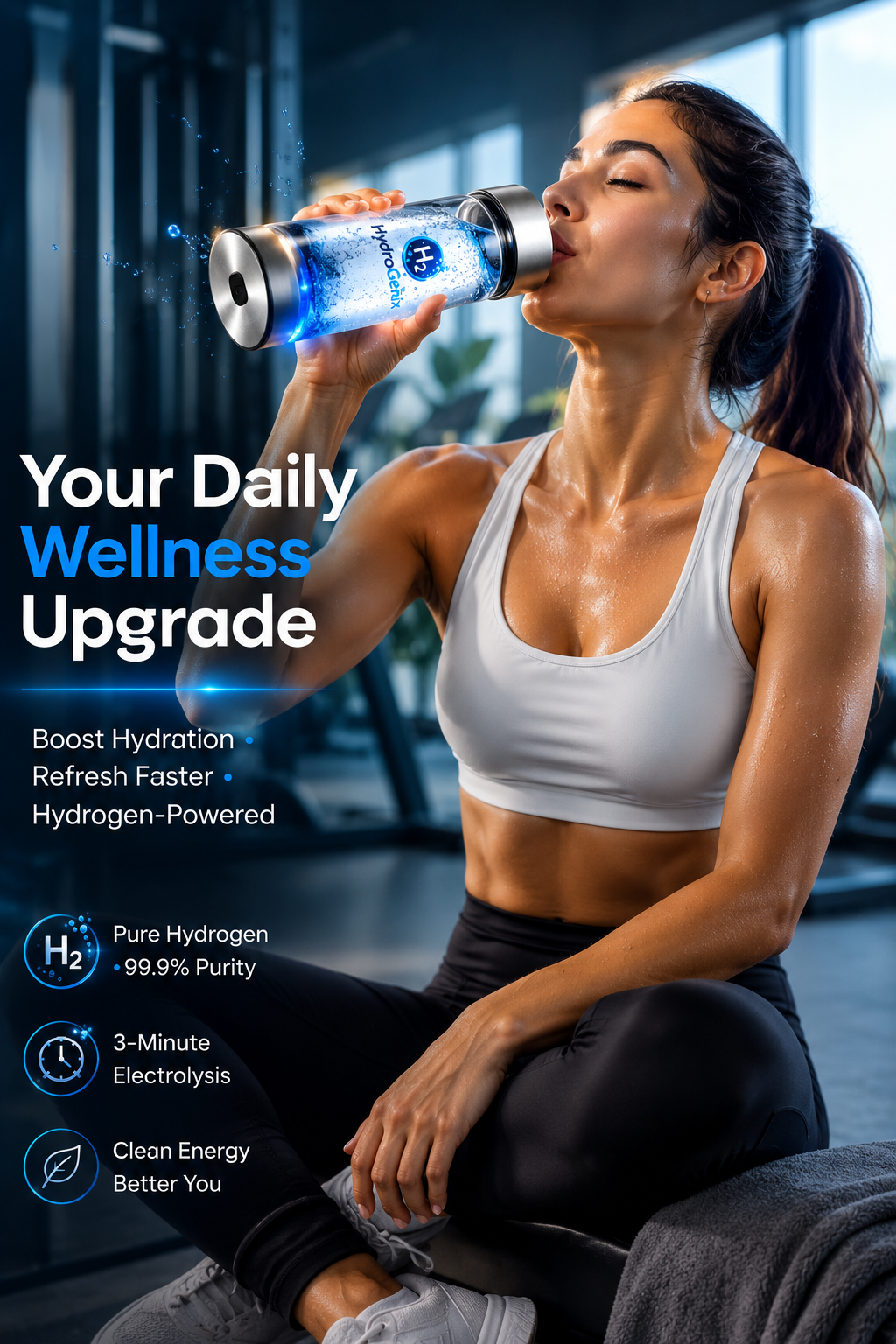 H2 HydroGenix™ Hydrogen-Rich Water Pro Gen-5