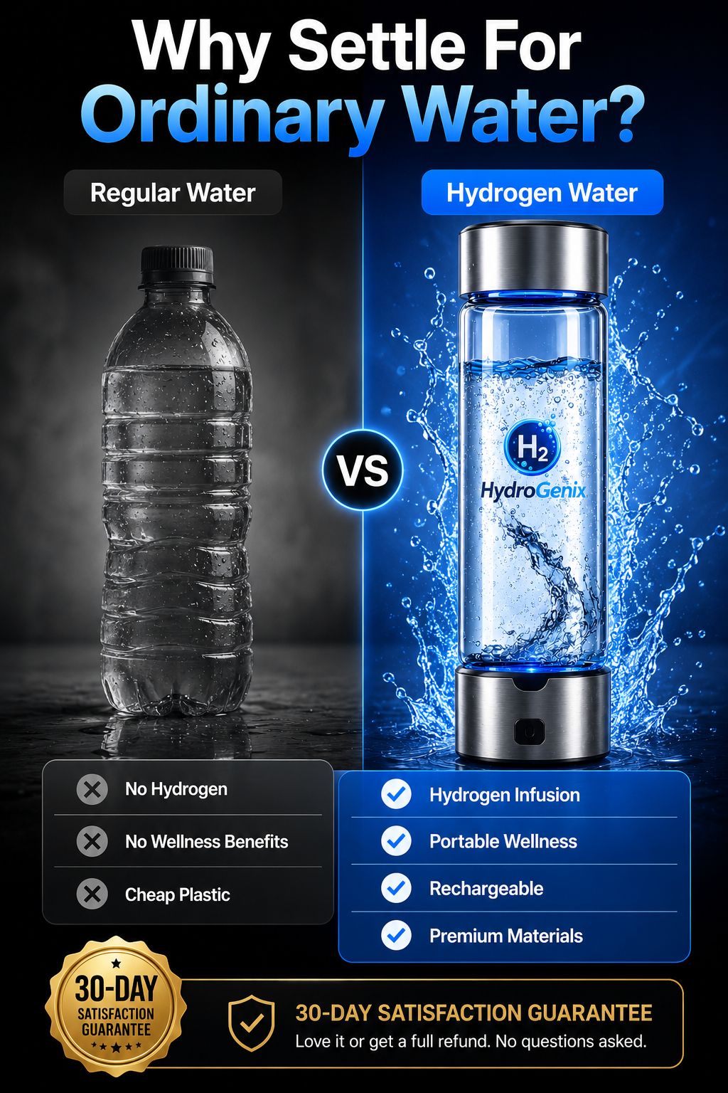 H2 HydroGenix™ Hydrogen-Rich Water Pro Gen-5