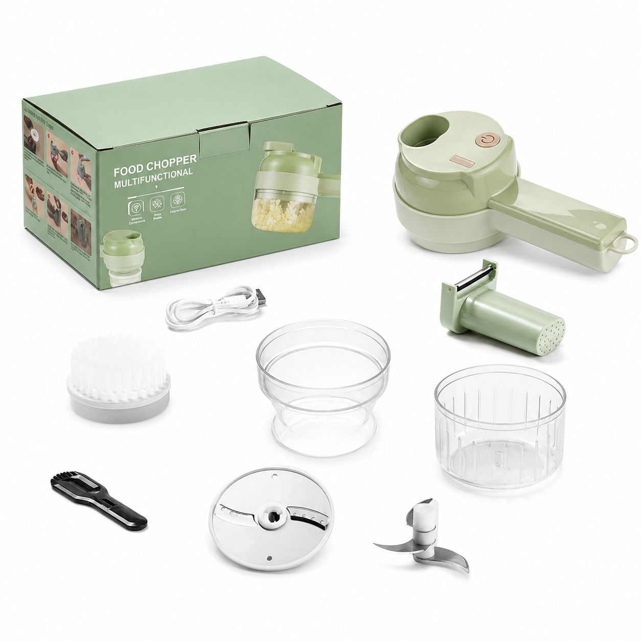 Vegetable cutter multi-functional home cooking food machine new cordless electric dicer to make garlic meat foam