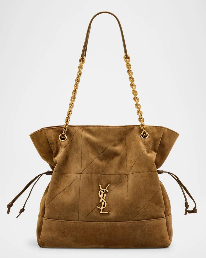 YSL Vintage chain tote bag poplar forest suede bag high-end trendy large capacity commuter single shoulder armpit mother-in-law bag