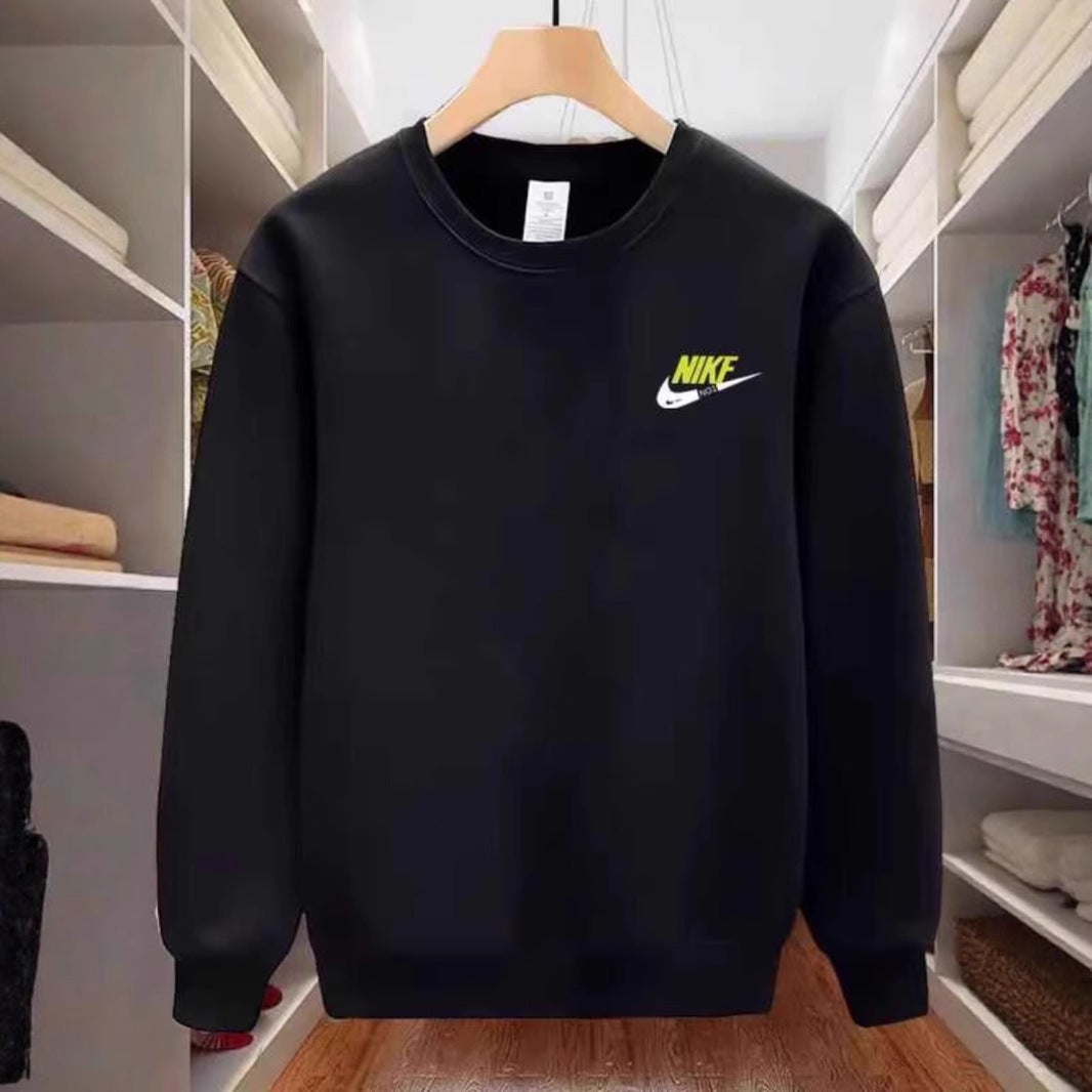 Big-name foreign trade fleece counters withdraw sweatshirts for men and women, autumn and winter trendy brands, fleece crew necks, hatless and loose long-sleeved tops