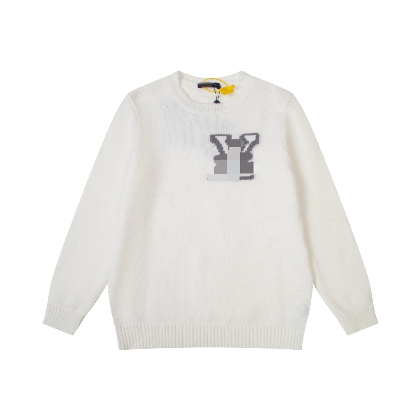 LV "Top correct version" L donkey knitted crew neck sweater.25SS autumn and winter heavy industry meticulously produces men and women