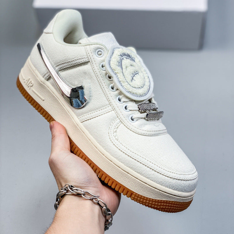 Explor Nike What The LA Collaboration Mandarin Duck Air Force One Versatile Casual Sportsboard Shoes for Men and Women AF1 Trendy Shoes