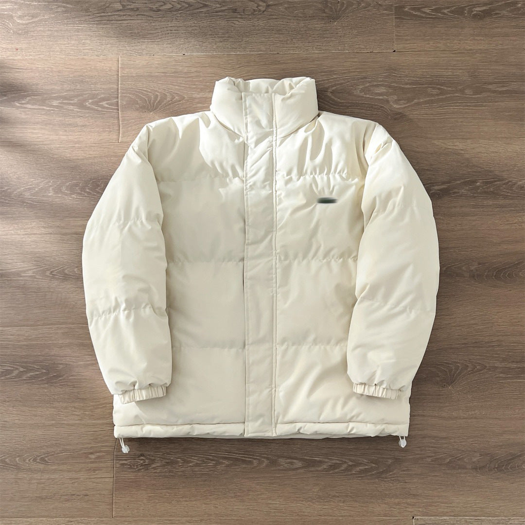 Lacosta Cross-border Lac Crocodile Classic Logo Embroidery British Old Money Style Simple Stand Collar Bread Padded Jacket