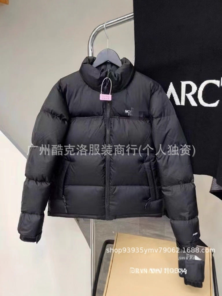 THE NORHT FACE American version embroidered 1996 cotton jacket for men and women couple loose and versatile casual thickened warm classic bread clothes