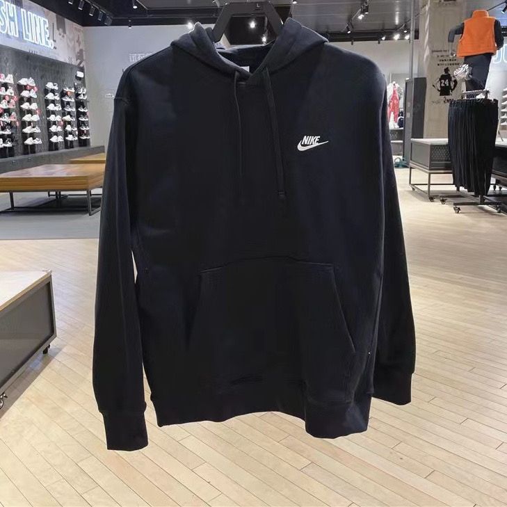 Nike New autumn and winter pure cotton embroidered small hook hooded long sleeve sweatshirt men's couple outfit loose casual plus size none