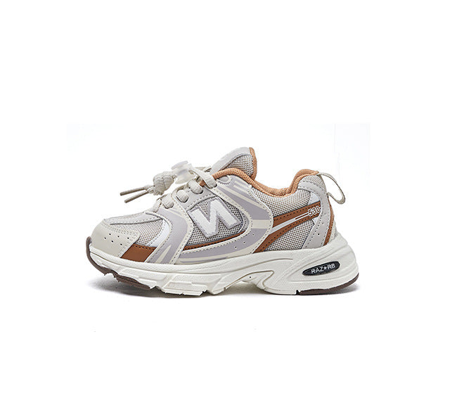 New balance Children's shoes wholesale 2025 spring and autumn new girls' parent-child sneakers four seasons boys' dad shoes children's casual shoes