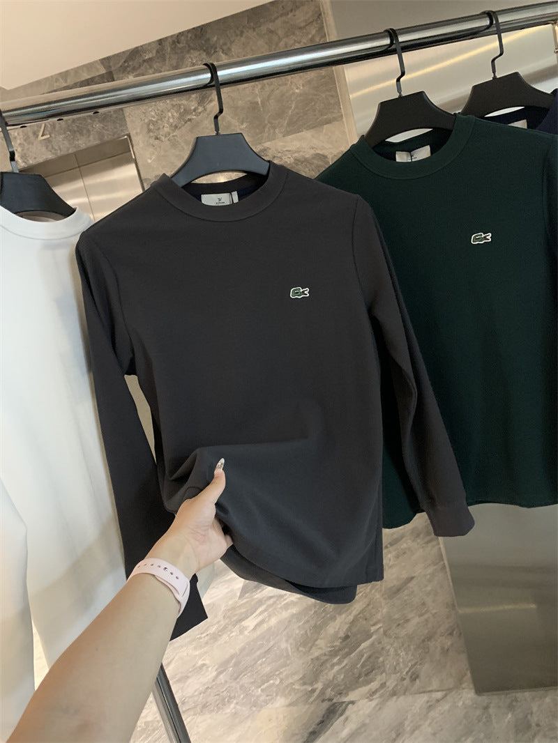 Explosive offline 299! Exquisite embroidery four seasons men's crew neck long-sleeved sweatshirt base shirt trend