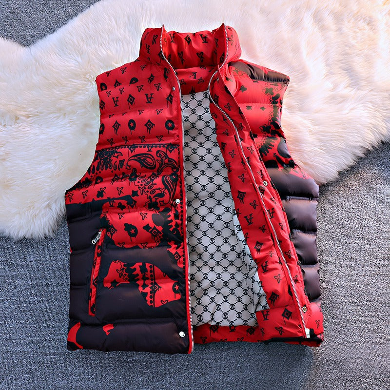 LV Foreign trade cross-border wholesale men's vests are handsome and casual, and thickened fashionable warm jackets