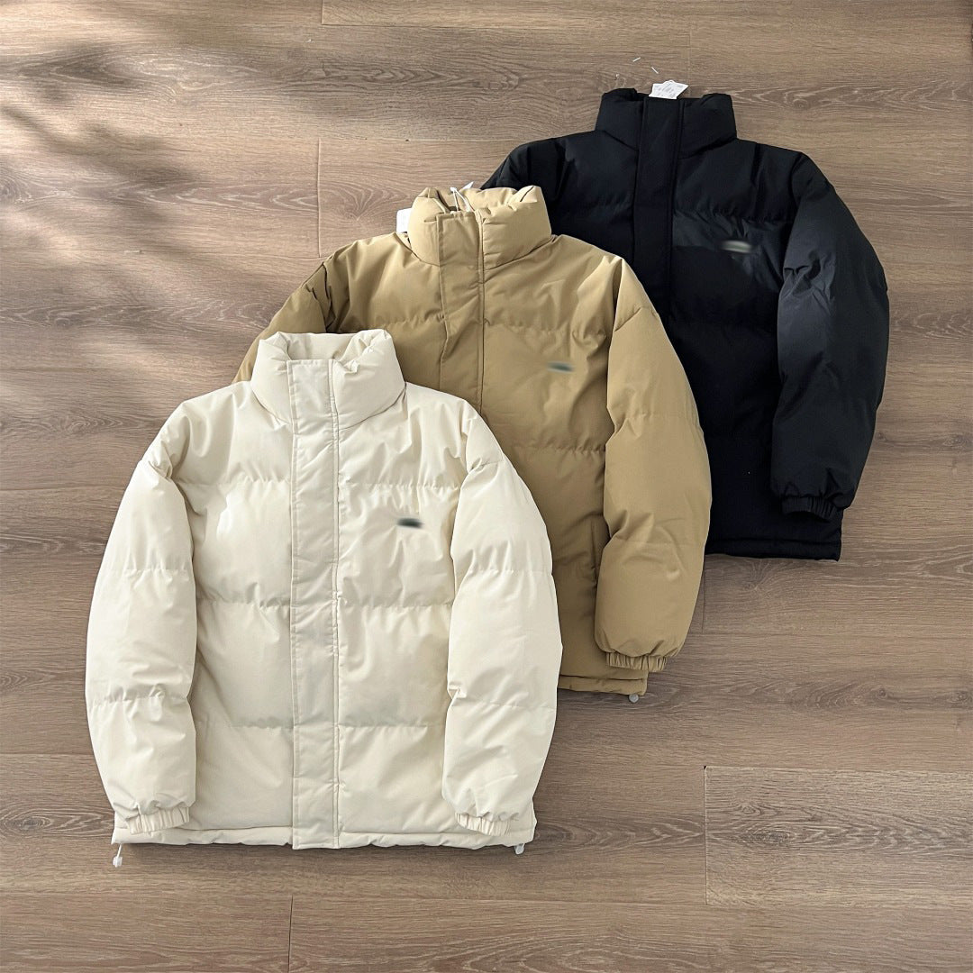 Lacosta Cross-border Lac Crocodile Classic Logo Embroidery British Old Money Style Simple Stand Collar Bread Padded Jacket