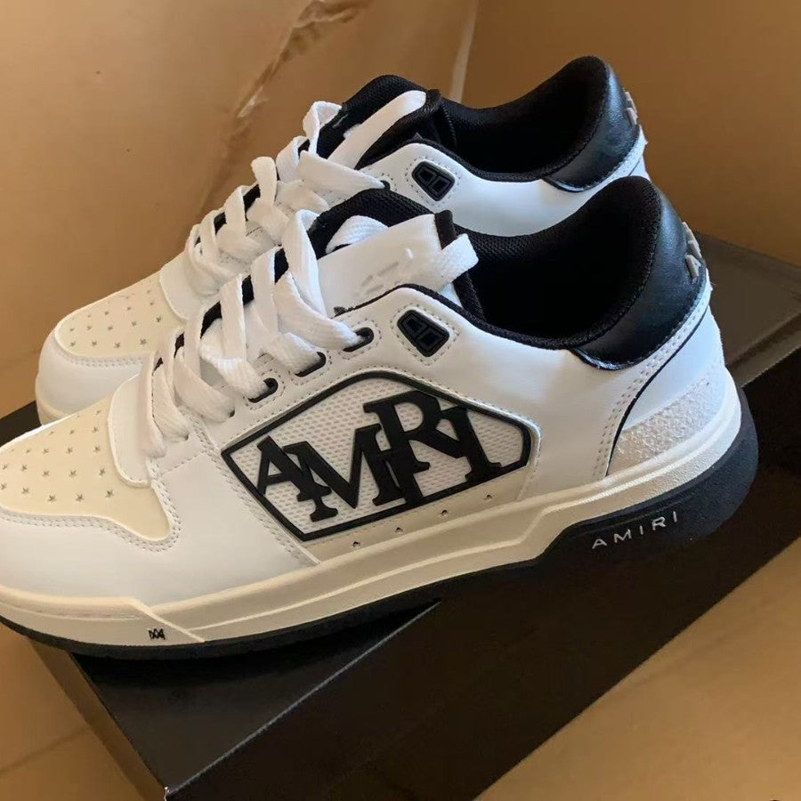 AMIRI Retro distressed spliced board shoes, niche design, low-top casual shoes, student party daily versatile sneakers