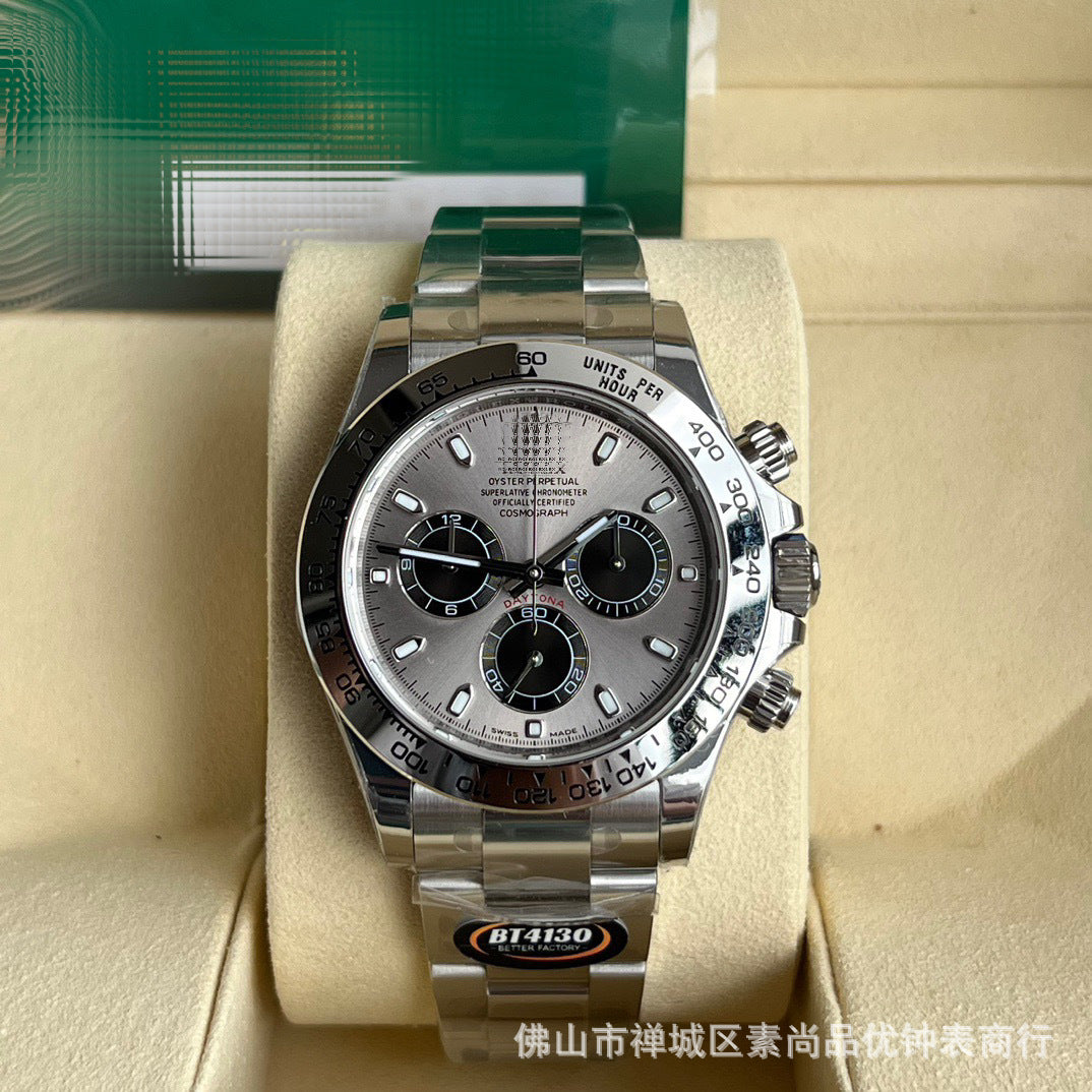 New caliber 4131 chronograph Cross-border 7750 Ice Landi 4131 Panda Di Yu Wenle Men's Mechanical Watch Bei Sister-in-law Watch AliExpress Foreign Trade
