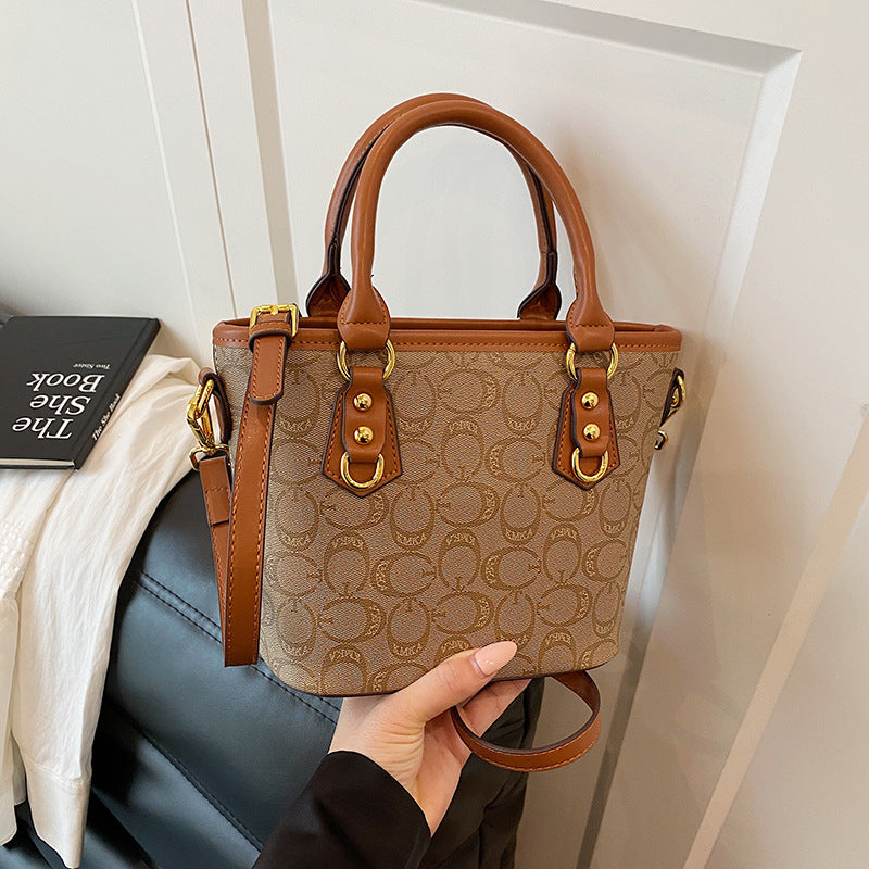 Gucci Bag Cross-border bag women's high-end bucket bag 2025 new temperament retro fashion versatile one-shoulder crossbody bag women's bag