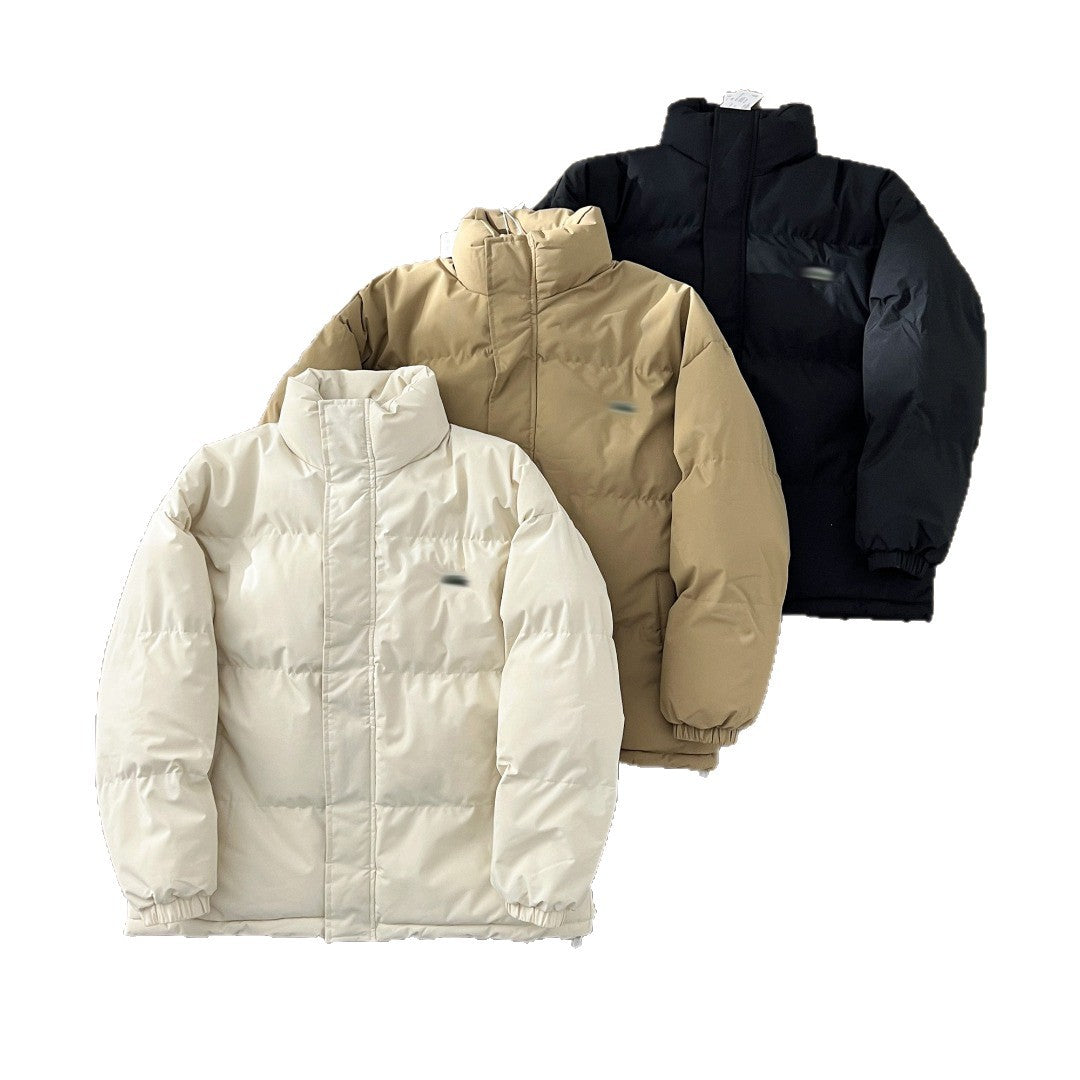 Lacosta Cross-border Lac Crocodile Classic Logo Embroidery British Old Money Style Simple Stand Collar Bread Padded Jacket