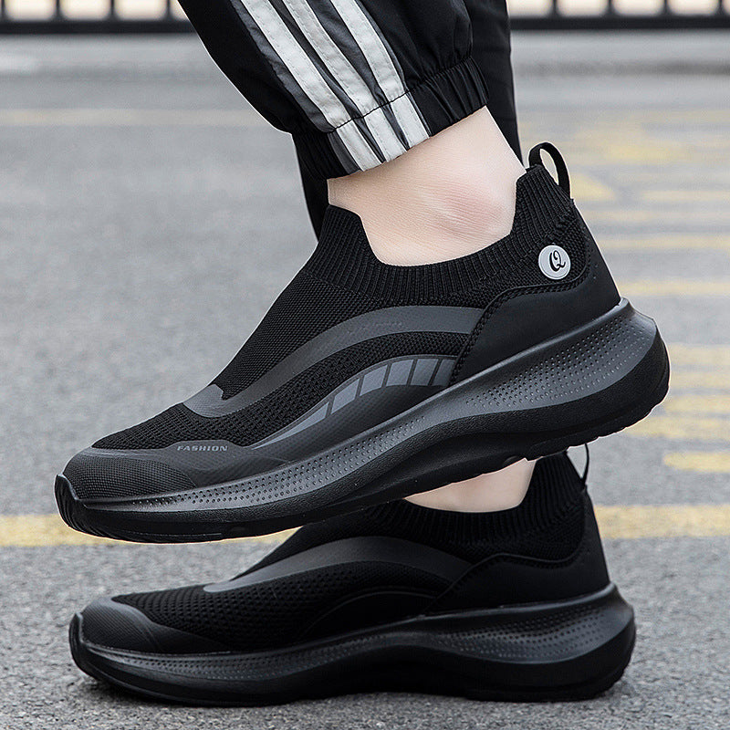 New breathable casual soft-soled sneakers men's foreign trade lightweight mesh shoes couple walking trendy shoes