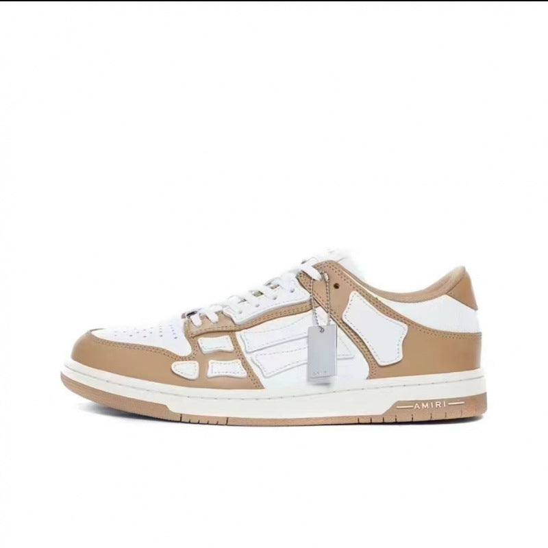 Amiri New bone shoes, star models, high-value couples, trendy fashion, versatile white shoes, casual sports men's and women's board shoes