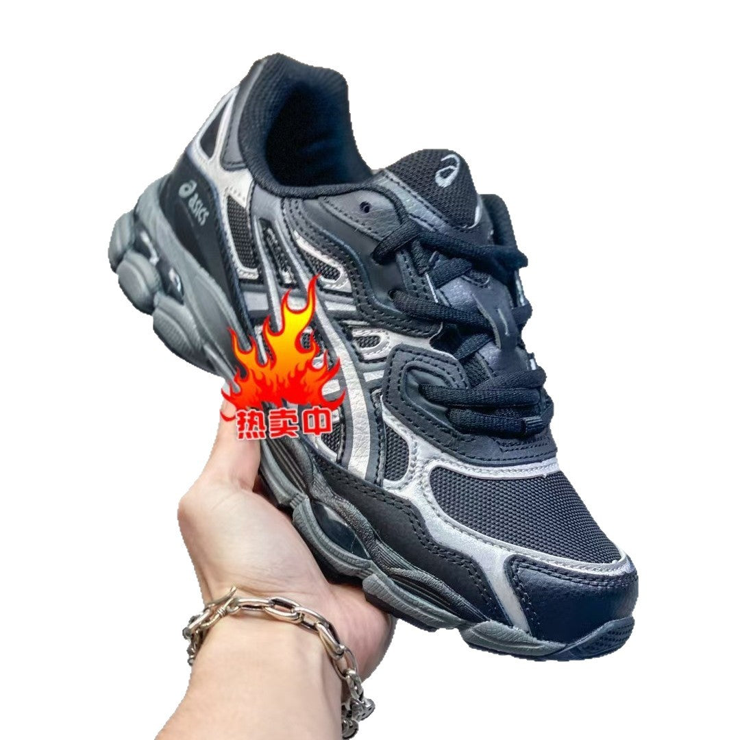 ASICS 2 high versions of men's and women's gel-nyc spliced mesh breathable running shoes for couples non-slip and wear-resistant casual sneakers