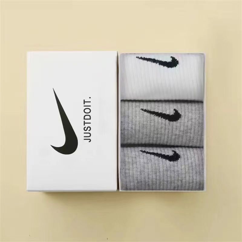 Free Nike Socks come with one shoes order Boxed socks men's and women's ins cotton anti-odor versatile medium socks autumn running sweat-absorbing sports socks student stockings