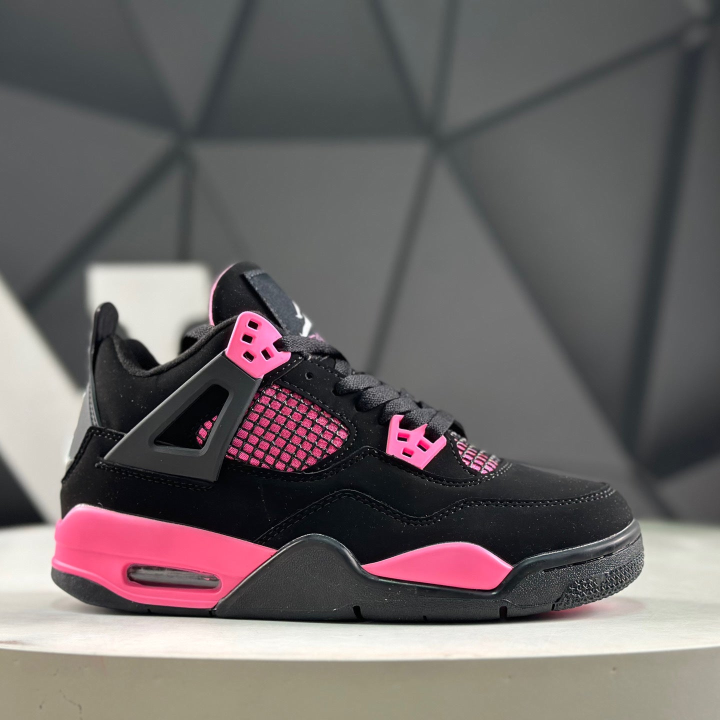 shoes High Quality AJ4 Mid-Top Retro Casual Sports Basketball Shoes Comfortable Cushioning Abrasion Resistant Outdoor Shoes Pink Black Couple Shoes