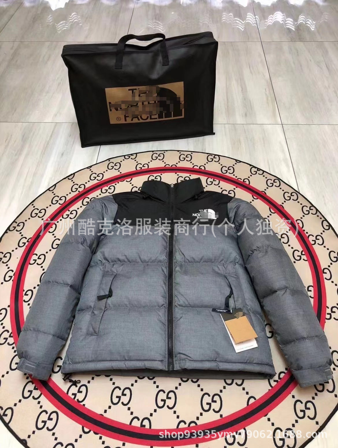 THE NORHT FACE American version embroidered 1996 cotton jacket for men and women couple loose and versatile casual thickened warm classic bread clothes