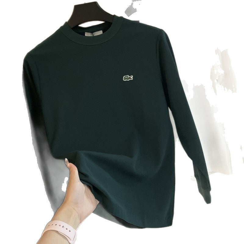 Explosive offline 299! Exquisite embroidery four seasons men's crew neck long-sleeved sweatshirt base shirt trend