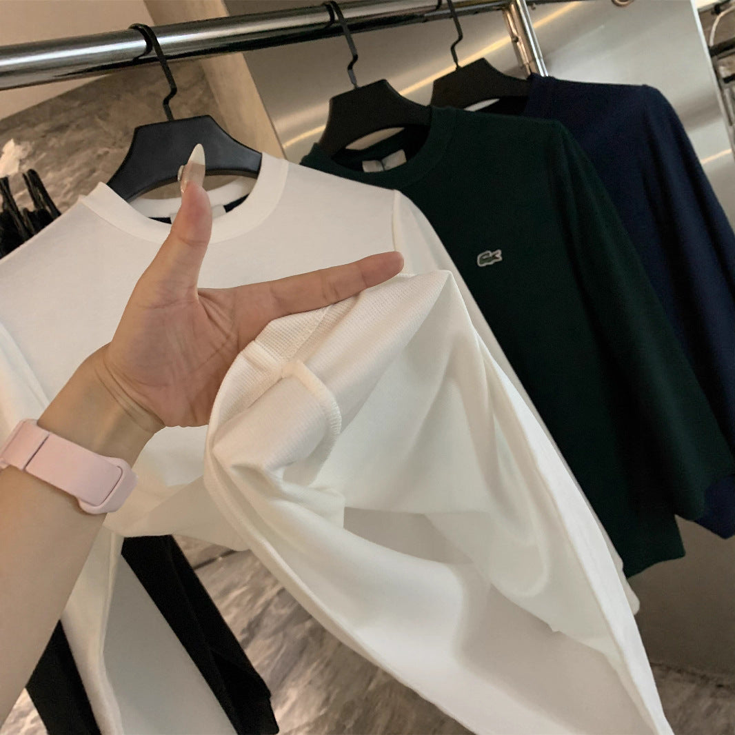 Explosive offline 299! Exquisite embroidery four seasons men's crew neck long-sleeved sweatshirt base shirt trend