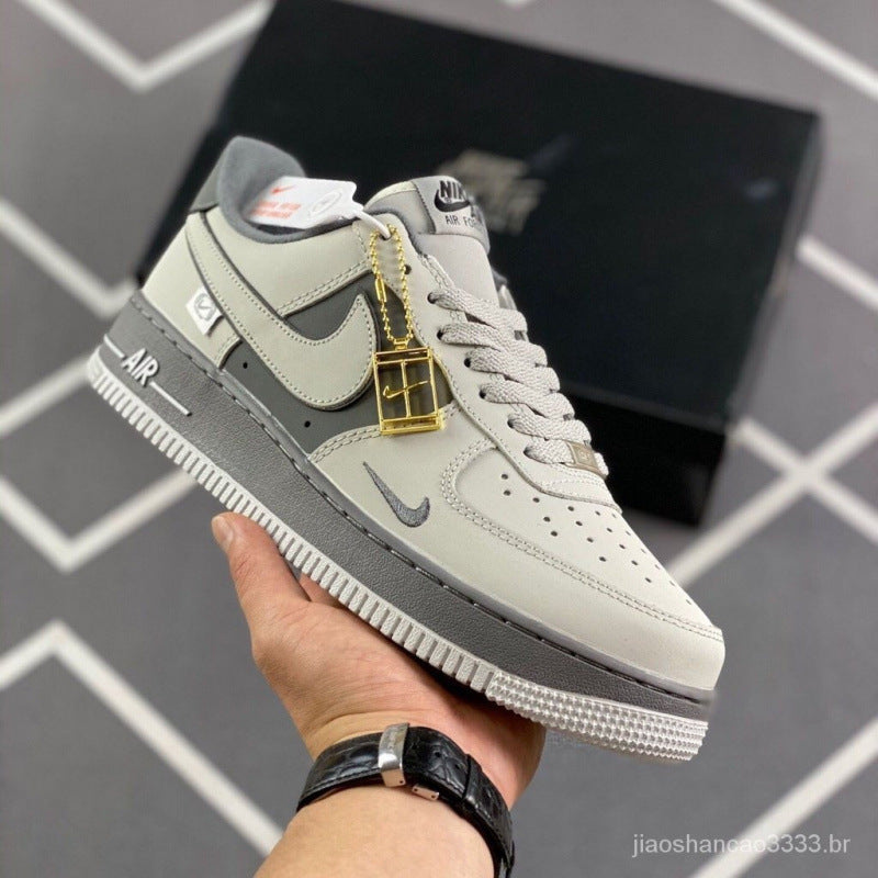 Nike shoes Putian's new cross-border AF1 Air Force No. 1 light and dark gray low-hook low-top men's and women's sneakers are a cross-border hot seller