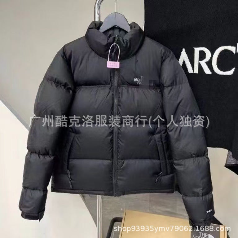 THE NORHT FACE American version embroidered 1996 cotton jacket for men and women couple loose and versatile casual thickened warm classic bread clothes