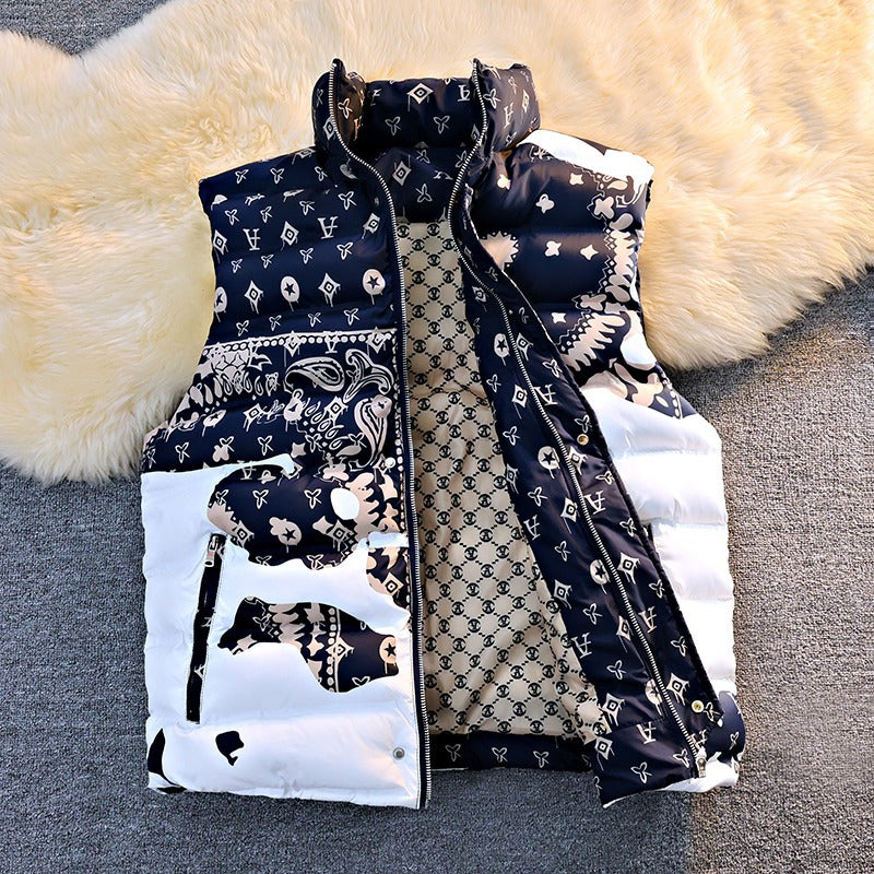 LV Foreign trade cross-border wholesale men's vests are handsome and casual, and thickened fashionable warm jackets
