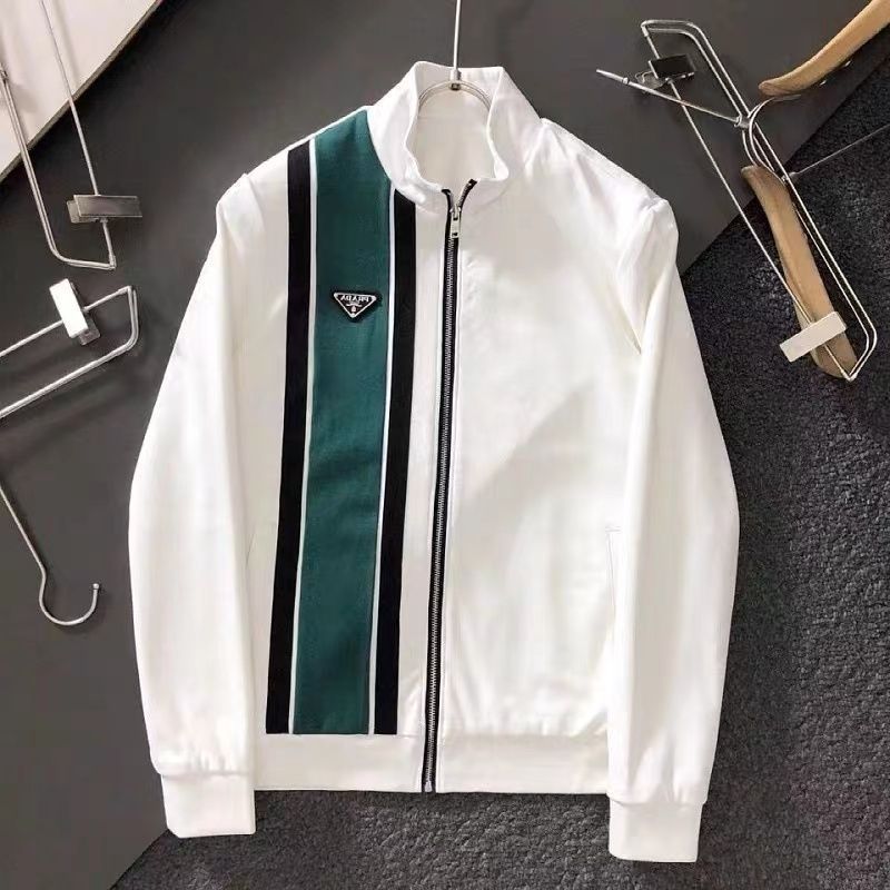 Prada 2026 light luxury new casual suit men's jacket trendy jacket trousers fashion two-piece sports suit