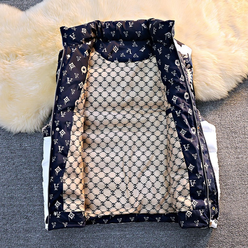 LV Foreign trade cross-border wholesale men's vests are handsome and casual, and thickened fashionable warm jackets