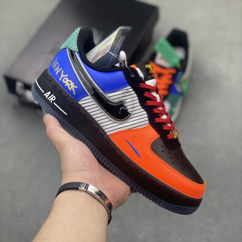 Explor Nike What The LA Collaboration Mandarin Duck Air Force One Versatile Casual Sportsboard Shoes for Men and Women AF1 Trendy Shoes