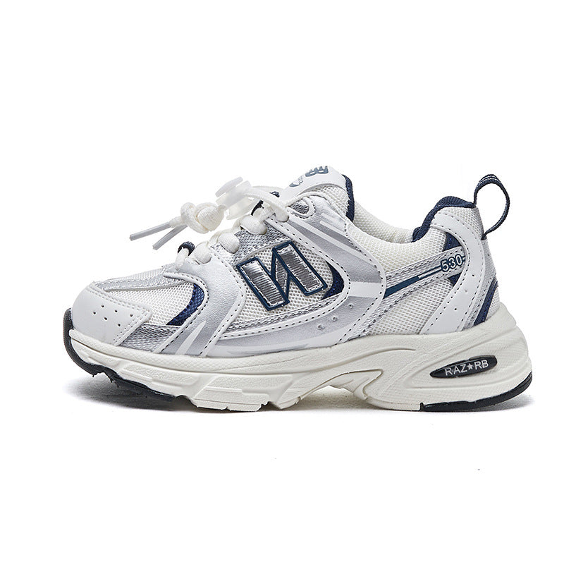 New balance Children's shoes wholesale 2025 spring and autumn new girls' parent-child sneakers four seasons boys' dad shoes children's casual shoes