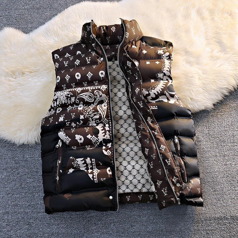 LV Foreign trade cross-border wholesale men's vests are handsome and casual, and thickened fashionable warm jackets