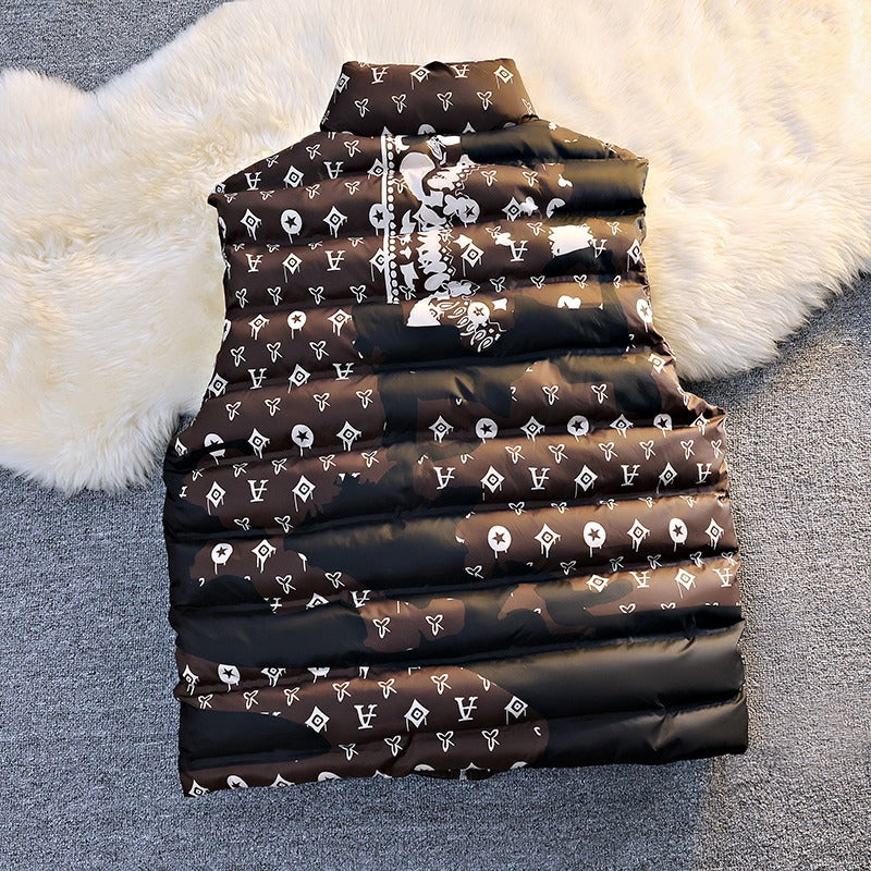 LV Foreign trade cross-border wholesale men's vests are handsome and casual, and thickened fashionable warm jackets