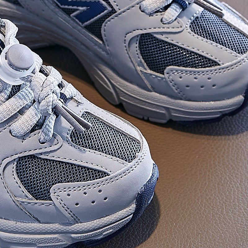 New balance Children's shoes wholesale 2025 spring and autumn new girls' parent-child sneakers four seasons boys' dad shoes children's casual shoes