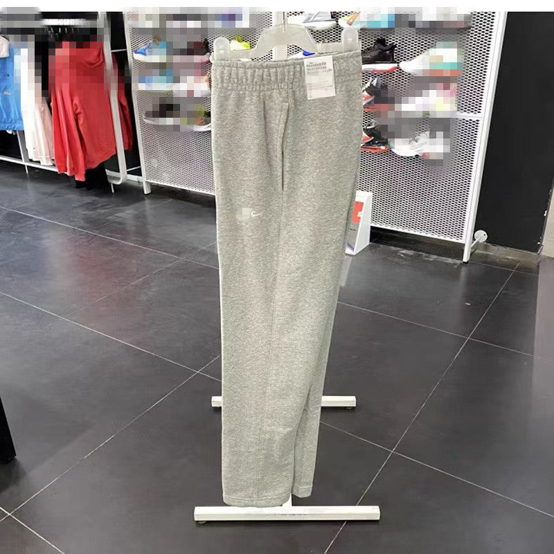 Nike Sweatpants men's & womens spring and autumn couples knitted slacks, women's loose straight pants, breathable and comfortable, cotton versatile pants