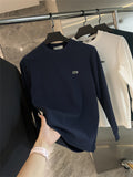 Explosive offline 299! Exquisite embroidery four seasons men's crew neck long-sleeved sweatshirt base shirt trend