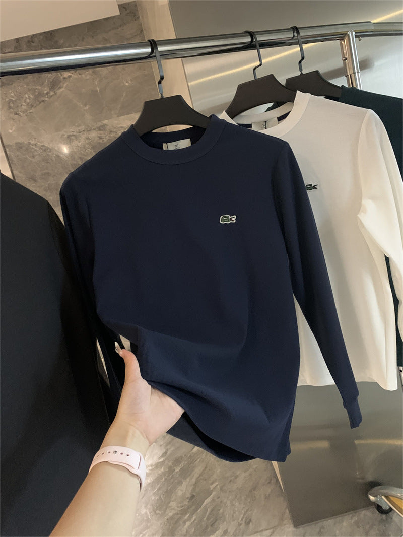 Explosive offline 299! Exquisite embroidery four seasons men's crew neck long-sleeved sweatshirt base shirt trend