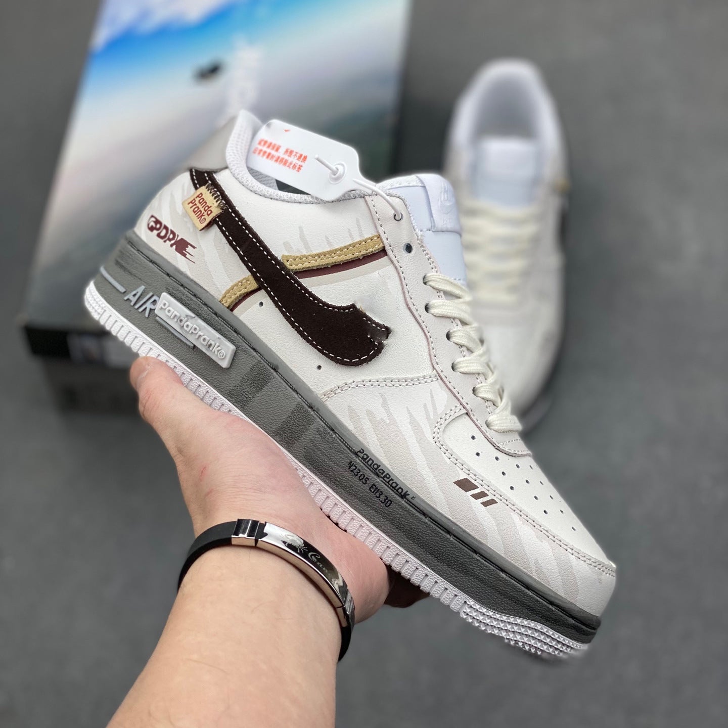 Nike shoes High Quality Force 1 Panda Prank Quan Zhilong Daisy Air Force No. 1 Board Shoes Men and Women Vintage Sneakers
