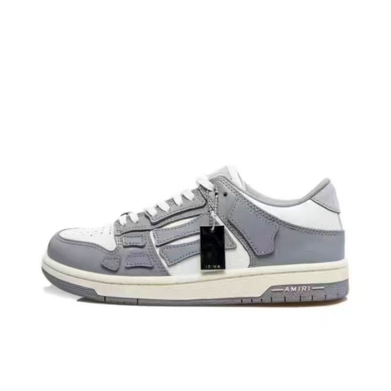 Amiri New bone shoes, star models, high-value couples, trendy fashion, versatile white shoes, casual sports men's and women's board shoes