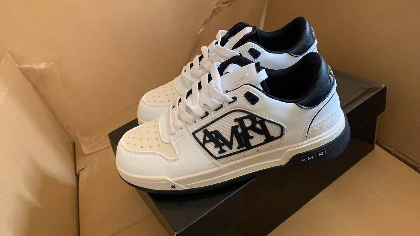 AMIRI Retro distressed spliced board shoes, niche design, low-top casual shoes, student party daily versatile sneakers