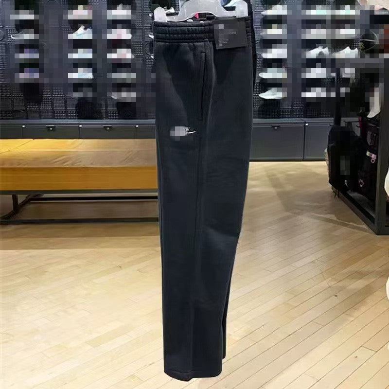 Nike Sweatpants men's & womens spring and autumn couples knitted slacks, women's loose straight pants, breathable and comfortable, cotton versatile pants