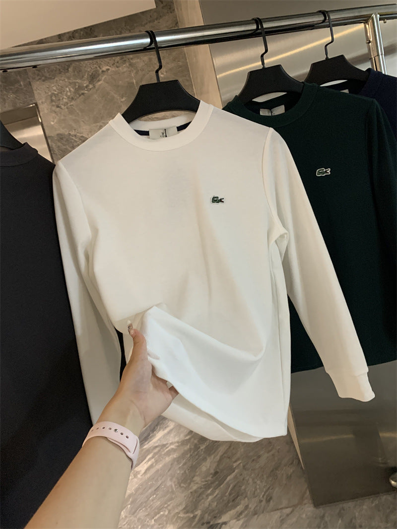 Explosive offline 299! Exquisite embroidery four seasons men's crew neck long-sleeved sweatshirt base shirt trend